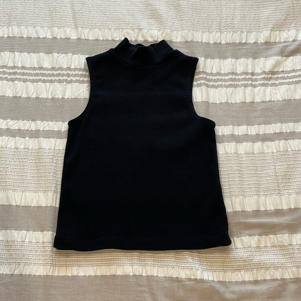 BRANDY MELVILLE Black Turtleneck Tank top Size One Size Only